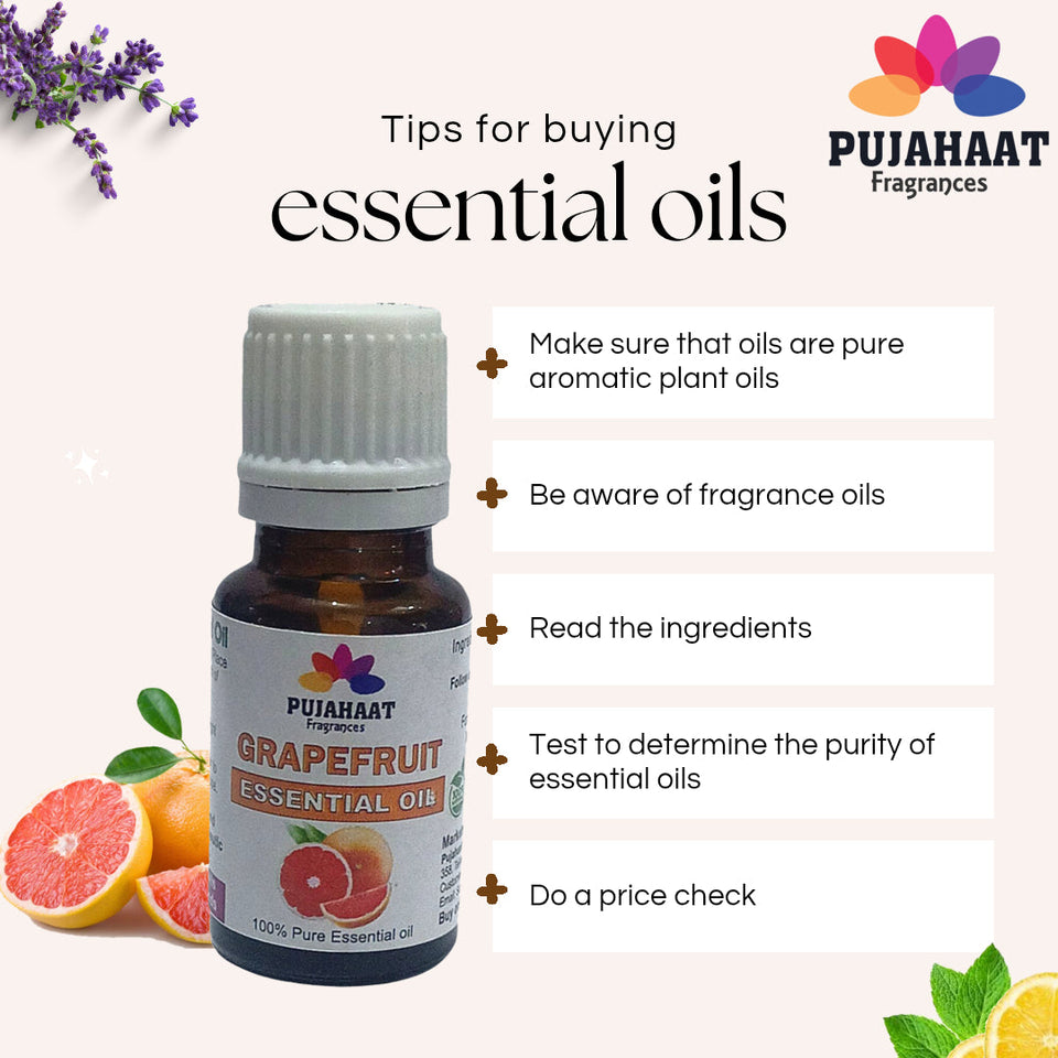 Pujahaat Grapefruit (Citrus paradisi) Essential Oil | 100% Natural Aromatherapy Oil for Skin & Hair | Ideal for Aromatherapy, Soap Making, and DIY Projects - Vegan & Cruelty free - 15 ml