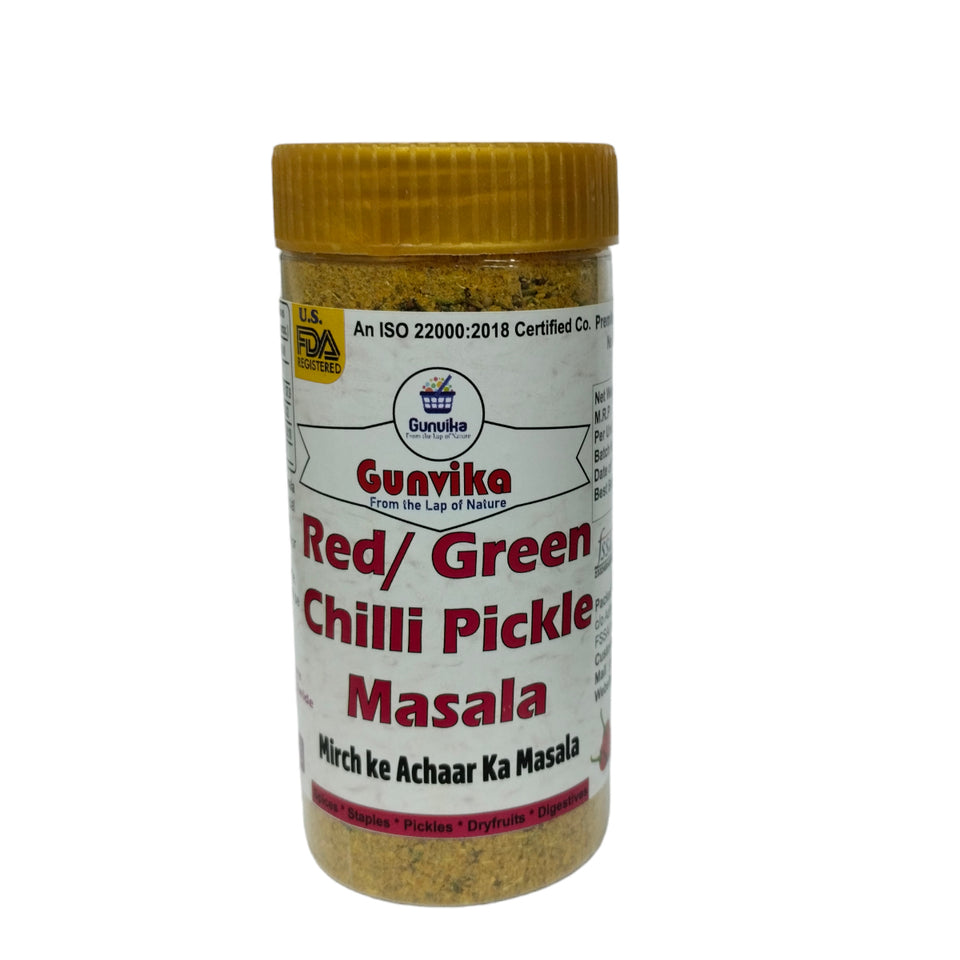 Gunvika Special Aam, Mirch, Nimbu Achaar Masala Premix | Combo of 3 Pickles Mango, Chilli, Lemon Premix | Made from Premium Quality Spices | Zero added Colours | Vegan - 200 gm each