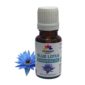 Pujahaat Blue Lotus Essential Oil |Therapeutic Grade, Pure & Natural | for Home, Diffusers, Skin, Aromatherapy, Bath, Massage, Humidifiers, Soap and Candle making - Vegan & Cruelty free - 15 ml