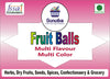 Gunvika Multicolor Fruit Balls Candy | Mixed Fruit Goli | Colourful Khatti Mithi Goli | Mixed Flavours - 200 Gm