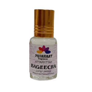 Pujahaat Premium Alcohol-Free Attar | Ittar 6ml, Long-Lasting Travel Size Roll-On, Best Floral Attar Fragrance Oil - Bageecha