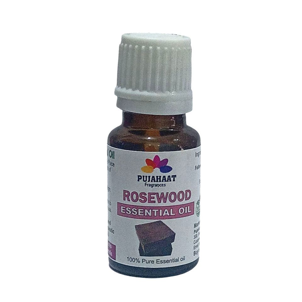 Pujahaat Rosewood Essential Oil (Dalbergia sissoo) Pure | Non-Sticky | Non-greasy | Lightweight | Men & Women | All Skin Types | Steam Distilled Therapeutic-Grade - 15 ml