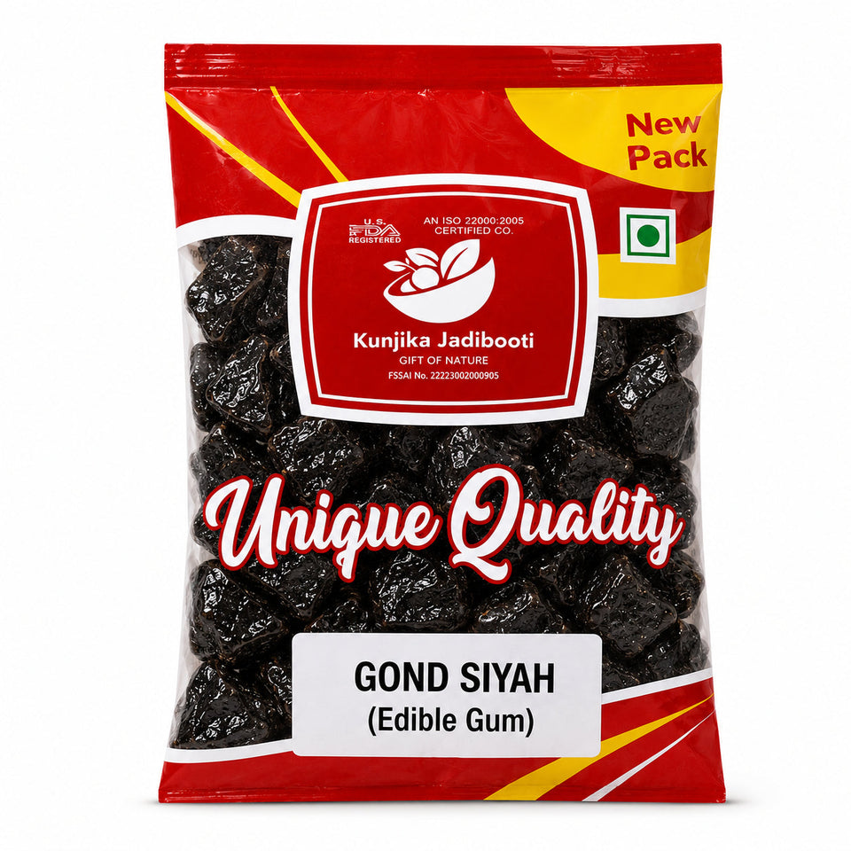 Kunjika Jadibooti Gond Siyah / Kala Gond - Arthritis & Sciatica | For Back pain | Leg pain | Headache | Pain in Bones & Nerves | 100% Pure Natural| Recommended For Joint Pain   100 gm