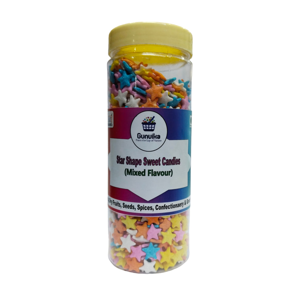 Gunvika Star Shaped Sweet Candy Topping (Sprinkles) for Kids Eating / Mixed Shape Candy / Sprinkles / Cake Decoration