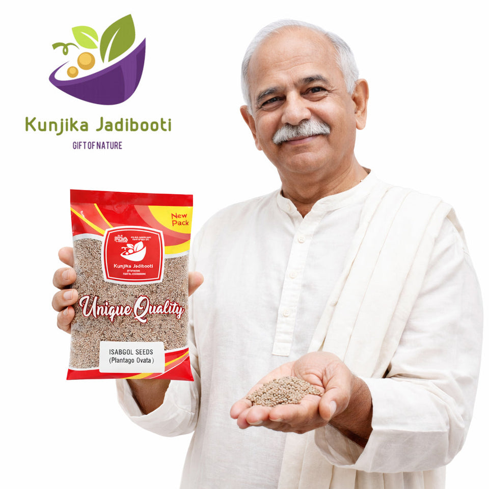 Kunjika Jadibooti Isabgol Beej - Psyllium Seeds - Edible Isabgol Seeds - Plantago Ovata - 100 gm