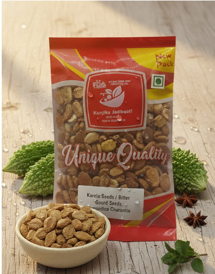 Kunjika Jadibooti Karela Seeds - Momordica Charantia - Bitter Gourd (100 Grams)