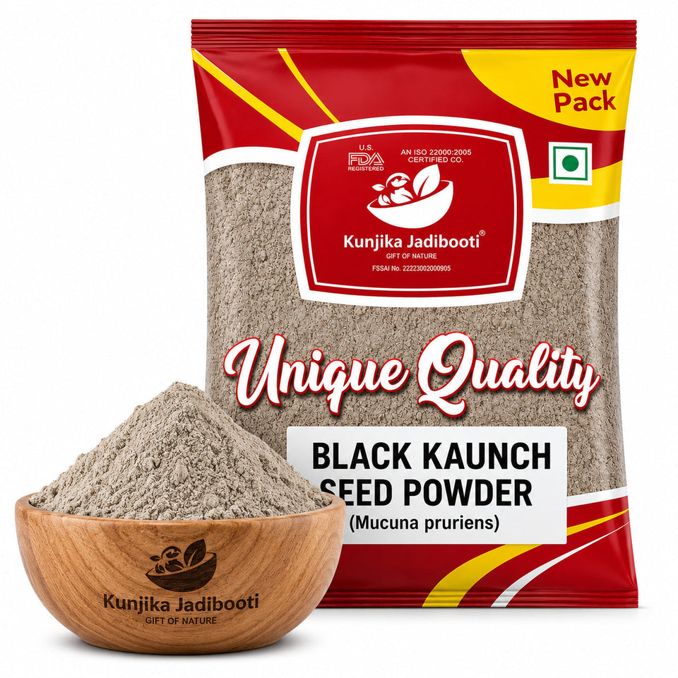 Kunjika Jadibooti Kaunch Beej Kala Churan - Mucuna Pruriens - Black Kaunch Seeds Powder - Cowhage Powder (100 Grams)