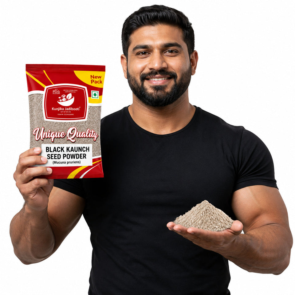 Kunjika Jadibooti Kaunch Beej Kala Churan - Mucuna Pruriens - Black Kaunch Seeds Powder - Cowhage Powder (100 Grams)