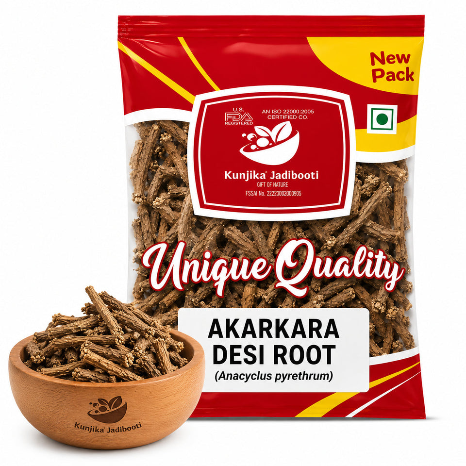 Kunjika Jadibooti Akarkara Indian | Akarkara Asli | Anacyclus Pyrethrum | Pellitory Root (100 Grams)