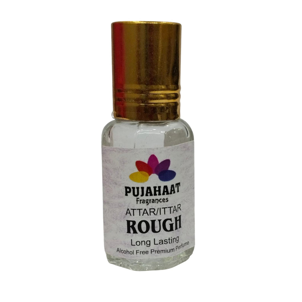Pujahaat Premium Alcohol Free Attar | Ittar 6ml, Long-Lasting Travel Size Roll-On, Best Inspired Attar Fragrance Oil - Rough