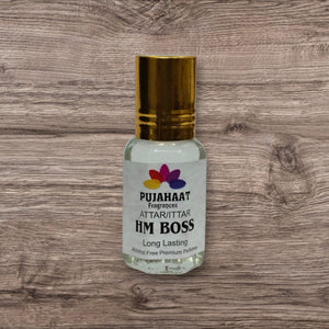 Pujahaat Premium Alcohol Free Attar | Ittar 6ml, Long-Lasting Travel Size Roll-On, Best Inspired Attar Fragrance Oil - HM Boss