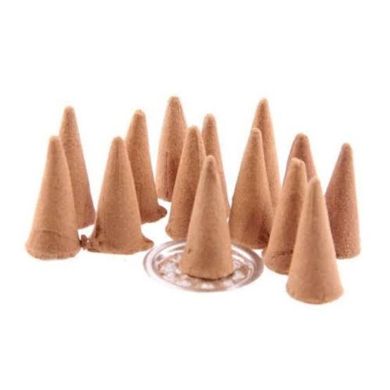 Pujahaat Premium Scented Incense Dhoop Cone | No Charcoal No Bamboo | for Pooja, Rituals & Special Occasions, Aromatherapy Kasturi (Musk) Fragrance
