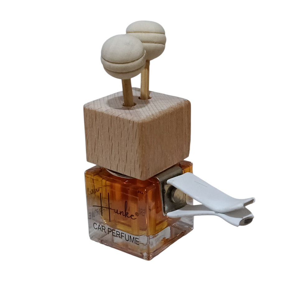 Hunke® Premium Car Perfume AC Vent Clip |10 ML | Premium Fragrance Car Air Freshener | Made with Fragrance Oils in Glass Bottle with Wooden Reed Sticks| Last upto 45 days