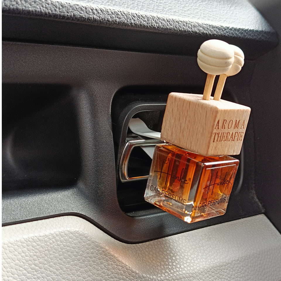 Hunke® Long Lasting Car Perfume | AC Vent Clip Car Air Freshener | Premium Fragrance | Odour Eliminator | With Reed Sticks| Easy to Fix |Car interior - Last up to 45 days - Lemon