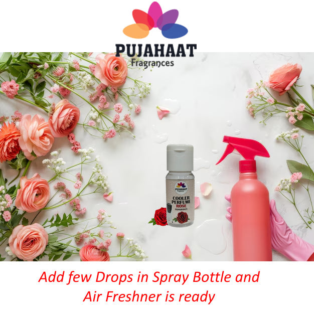 Pujahaat Lavender, Lemon, Rose, Khus, Sandalwood, Jasmine Cooler Perfume/Aroma Diffuser Oil or Fragrance, Long Lasting Cooler Scent/Aroma Diffuser Fragrance Oil - Multipurpose Aroma Oil Perfume for Cooler - 25 ml each (6 X 25 ml)
