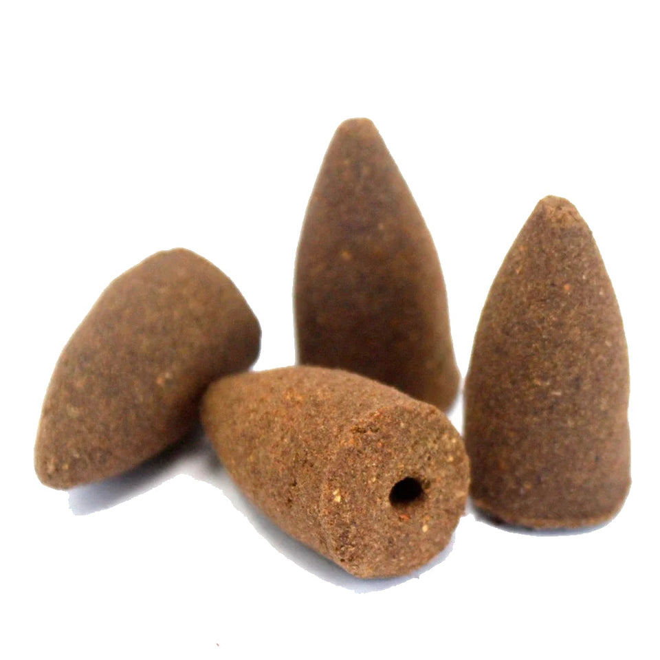 Pujahaat Premium Back Flow Dry Dhoop cones Incense Scented Smoke Cones / Dhoop for Smoke Fountains - Kasturi (Musk) Fragrance