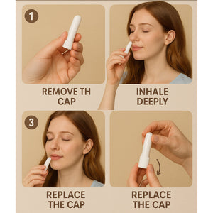 Pujahaat Natural Essential oil Aromatherapy Nasal Inhaler Stick help to RELAX, Made with 100% natural, therapeutic grade- Set of 2