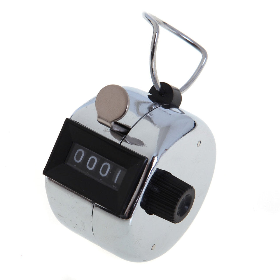 Hand Tally Counter 4 Digit Hand Held Manual Counter Scorer Mechanical Palm Counter - halfrate.in