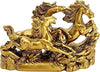 Three Running Horses for Victory Horse Golden for Positive Energy Vibrations, Good Luck & Brings Prosperity & Wealth feng shui