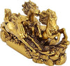 Three Running Horses for Victory Horse Golden for Positive Energy Vibrations, Good Luck & Brings Prosperity & Wealth feng shui