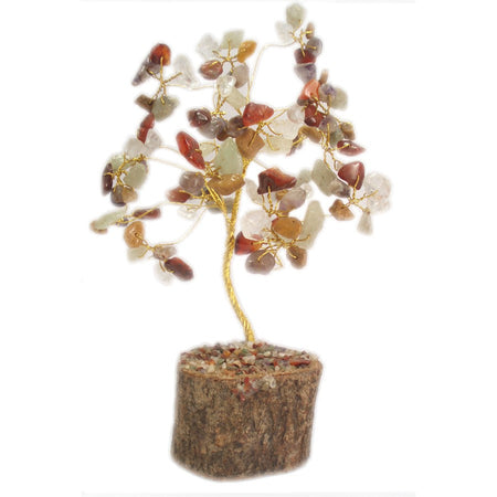 Feng Shui Gem Tree For Wealth, Fortune, Prosperity, Decorative Showpiece - (Multicolor Natural Crystal)