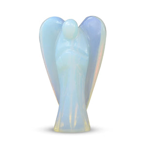 Opalite Stone Guardian Angel Statue Lucky Angel for Reiki Crystal Stone Healing Therapy Natural Crystal Stone Angel Handcrafted Size 2 Inch approx.