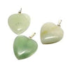 Jade Green Heart Shape Crystal Stone Pendant with Chain for Reiki Healing and Crystal Healing Stone Pendant