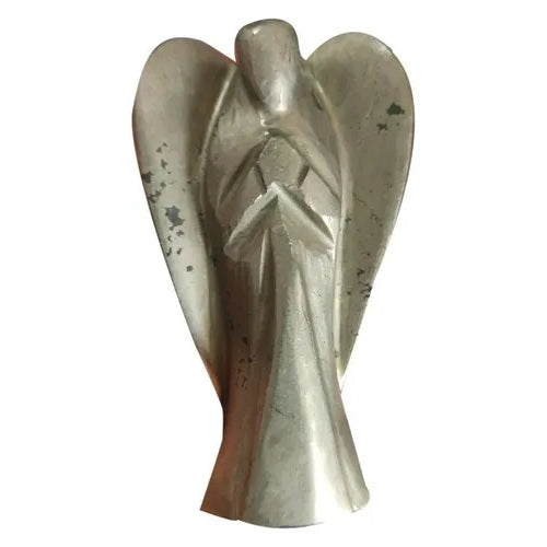 Pyrite Guardian Angel Statue Lucky Angel for Reiki Crystal Stone Healing Therapy Natural Crystal Stone Angel Handcrafted Size 2 Inch approx.