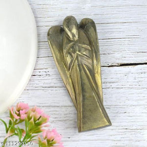 Pyrite Guardian Angel Statue Lucky Angel for Reiki Crystal Stone Healing Therapy Natural Crystal Stone Angel Handcrafted Size 2 Inch approx.