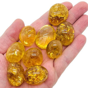 Citrine Clear Tumble Stone Single pc