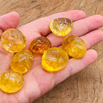 Citrine Clear Tumble Stone Single pc