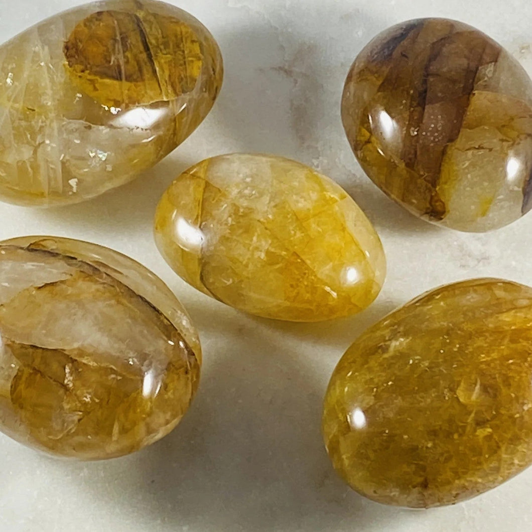 Golden Rutile Tumble Stone Single pc