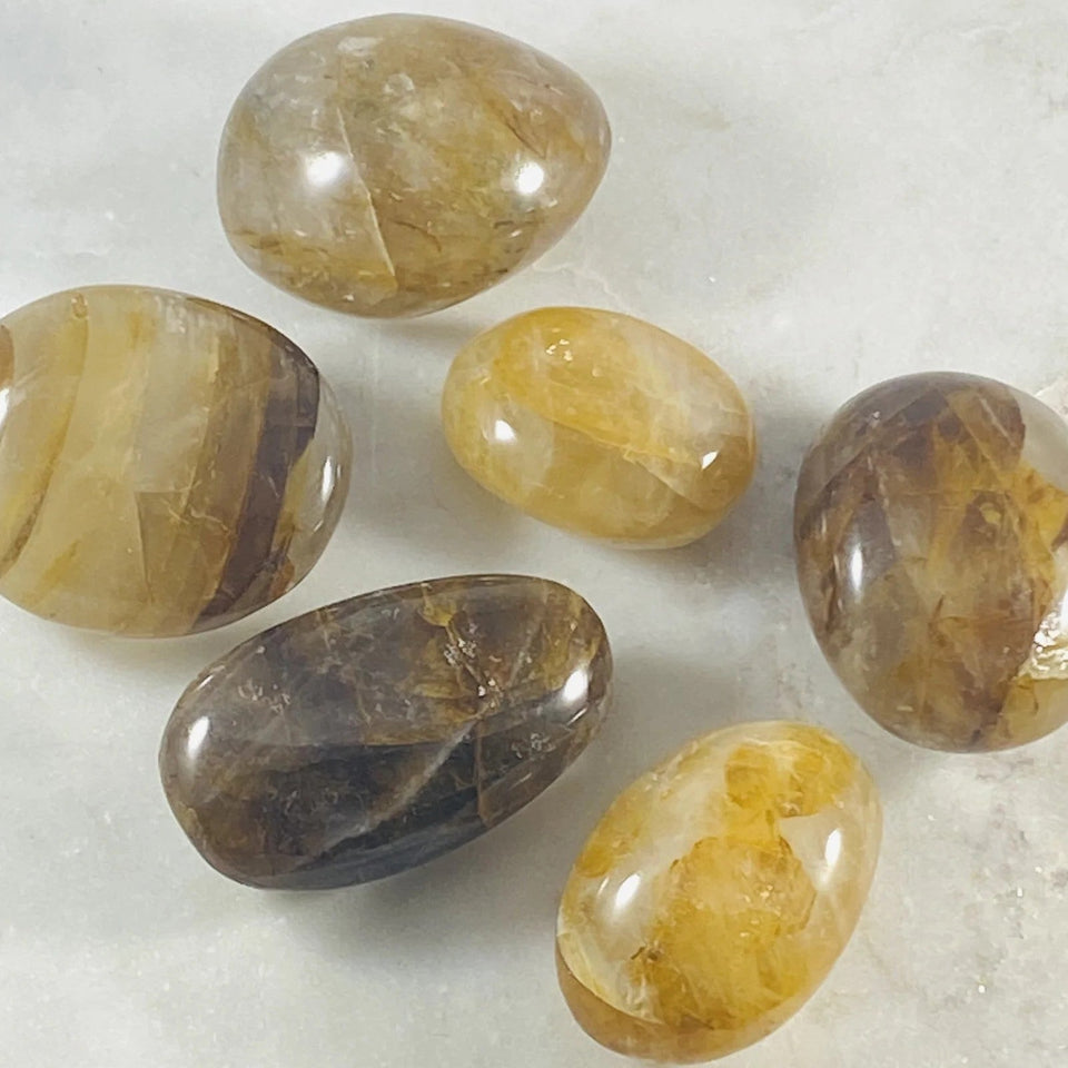 Golden Rutile Tumble Stone Single pc