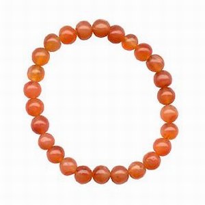 Carnelian Gemstone Reiki Crystal Round Bead Bracelet Semi Precious Gemstone for Good luck