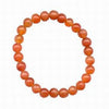 Carnelian Gemstone Reiki Crystal Round Bead Bracelet Semi Precious Gemstone for Good luck