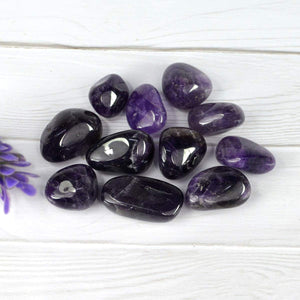 Dark Amethyst Small Crystal Tumble Stone Single pc