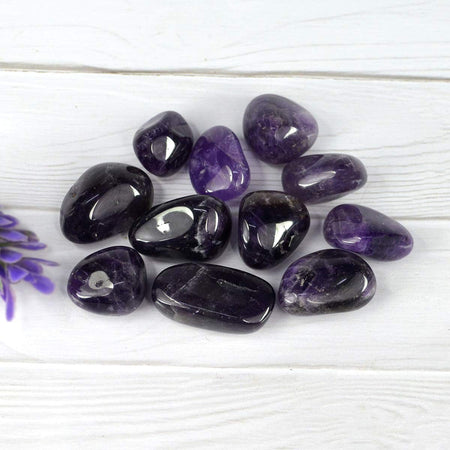 Dark Amethyst Small Crystal Tumble Stone Single pc