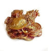 Dragon Turtle Tortoise Statue Traditional Gold Resin Figurine Coin Money Wealth Ornaments for Home Office Decoration- Feng Shui Item