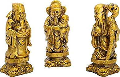 Luk Fuk Sau chinese three wise wealth Gods Decorative - Feng Shui Item