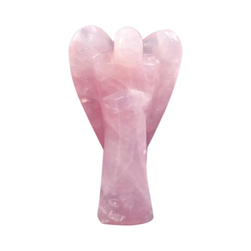 Rose Quartz Lucky Angel for Reiki Crystal Stone Healing Therapy Natural Crystal Stone Angel Size 2 Inch approx.