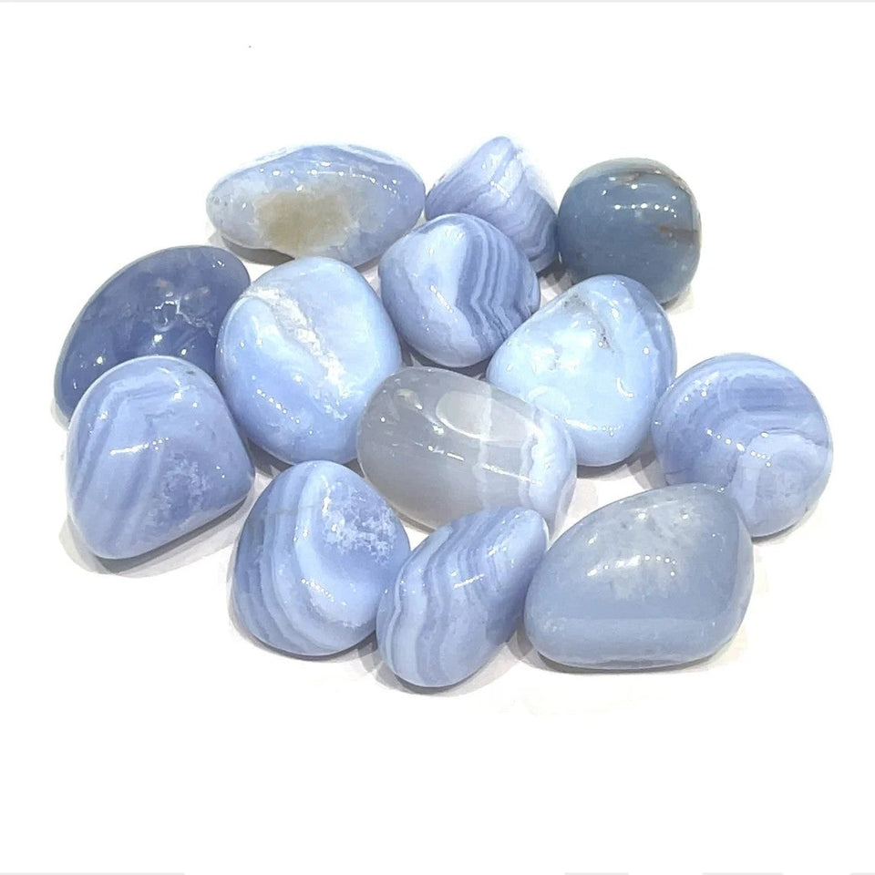 Blue lace Agate Tumble Stone Single pc