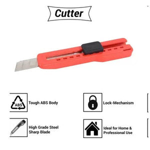 Hand Tool Kit - Plier, Claw Hammer, 2in1 Screwdriver, Wire Cutter, Measuring Tape, Line Tester, Electrical Tape, Paper Cutter-ht33