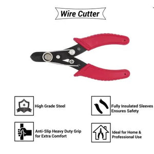 Hand Tool Kit - Plier, Claw Hammer, 2in1 Screwdriver, Wire Cutter, Measuring Tape, Line Tester, Electrical Tape, Paper Cutter-ht33