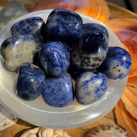 Sodalite Gemstone Tumble Stone Single pc