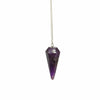 Amethyst Faceted Dowsing Pendulum With Chain and Crystal Quartz Bead Energized and Charged for Reiki Puja & Crystal Healing