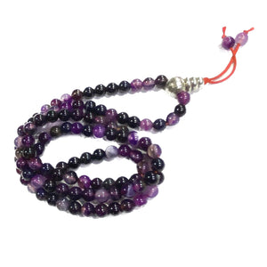 Amethyst Jaap Mala Rosery for Pooja and Astrology (108+1 Beads; Bead Size : 6 mm)