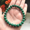 Malachite Bracelet Natural Crystal Healing Bracelet Gemstone Jewellery Beaded Stone Bracelet for Men & Women, Bead Size 8 mm