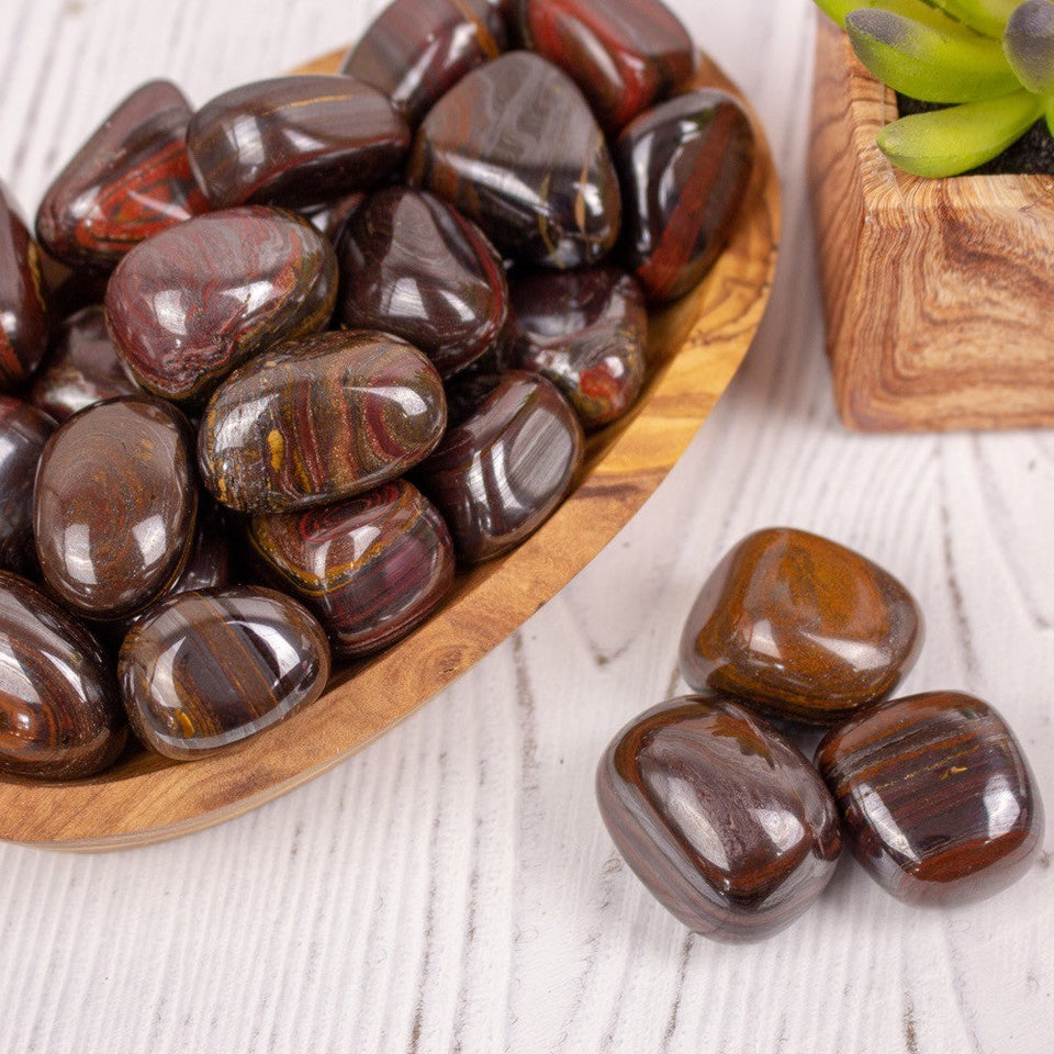 Natural Iron Tiger Eye Gemstone Tumble Stone