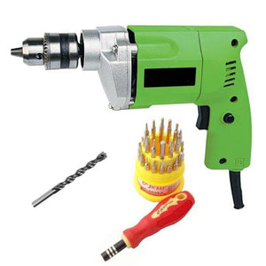 Saleshop365® 10mm Drill Machine With 31 pcs Toolkit and 1 masonry Bit - halfrate.in