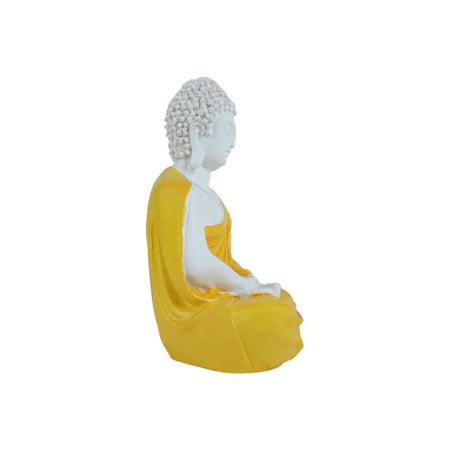 Buddha Yellow Color for Car Dashboard, Gift Item and for Decorative Showpiece - 12 cm (Polyresin)